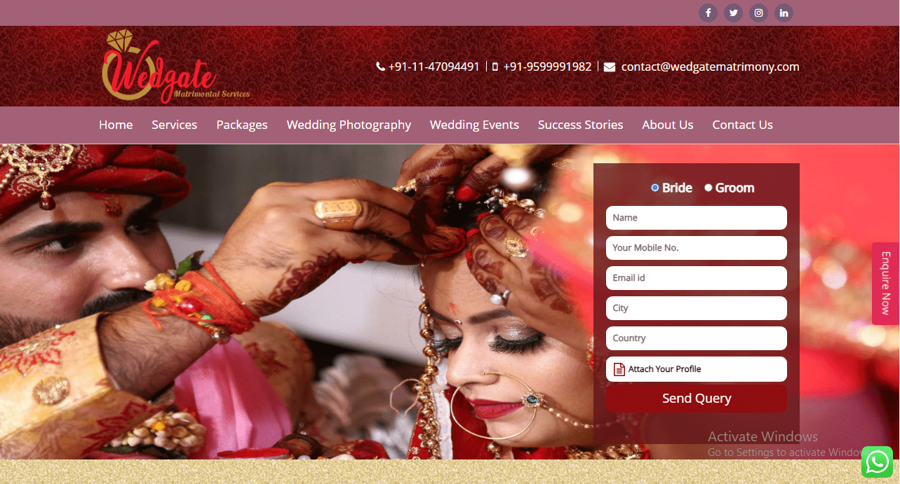 wedgate matrimonial service