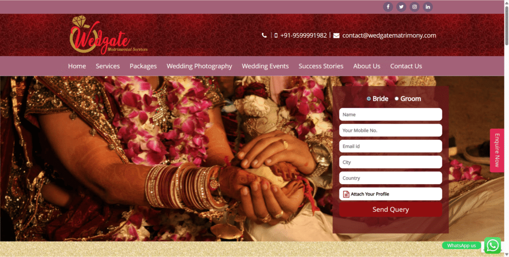Wedgate Matrimony (NRI Elite Services)