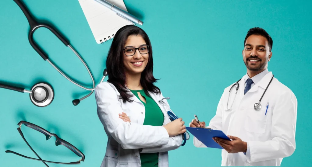 doctor groom and bride