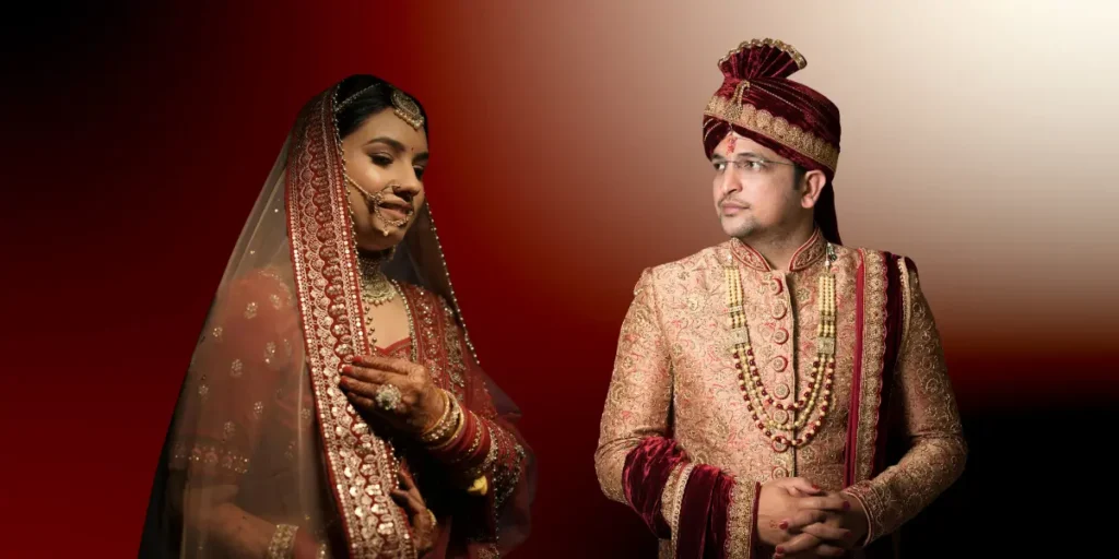 hindu bride and groom